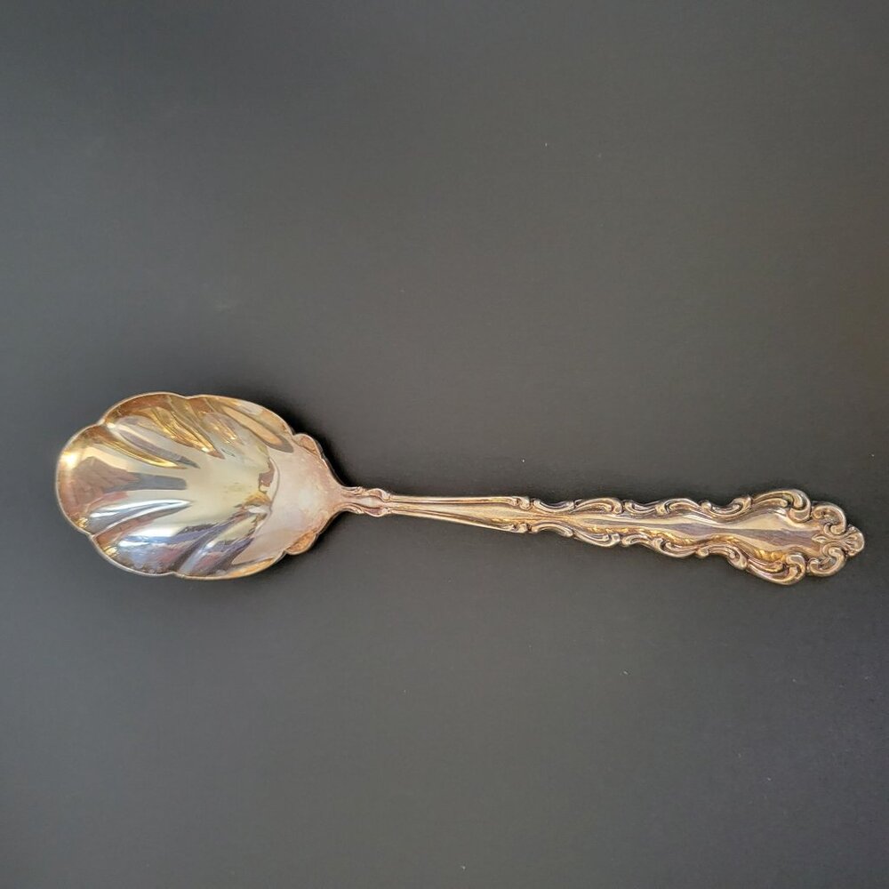 Community Silverplate Ornate Serving Spoon Vintage Flatware